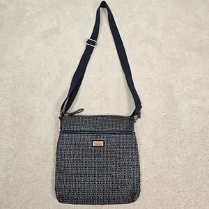 Tommy Hilfiger Signature Monogram Jacquard Crossbody Bag Navy Adjustable Strap